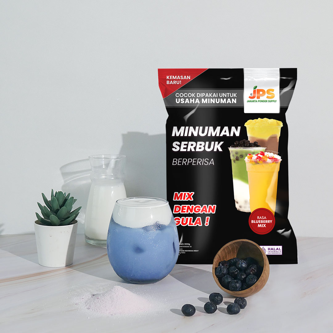 JPS Mix Blueberry 1 Kg Bubuk Minuman Rasa Buah Dengan Gula Powder