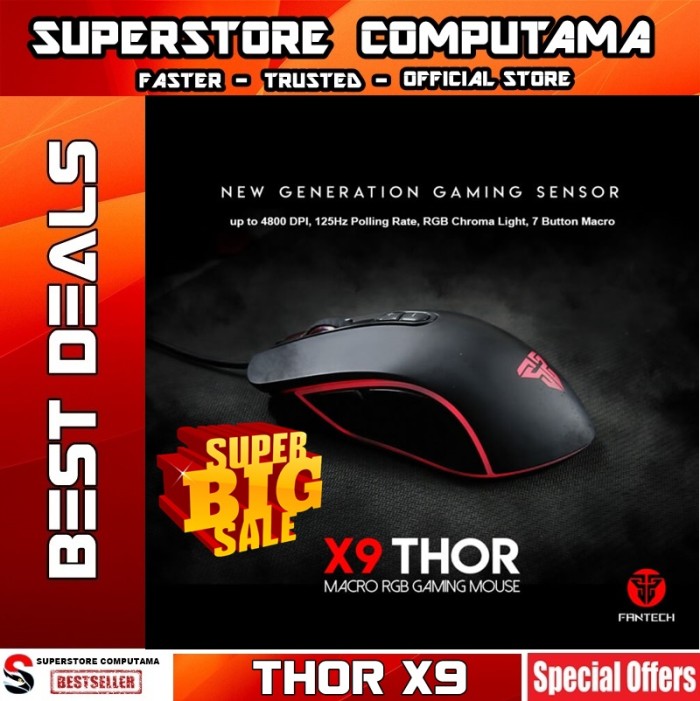 Fantech X9 THOR Gaming Mouse Macro Lazada Indonesia