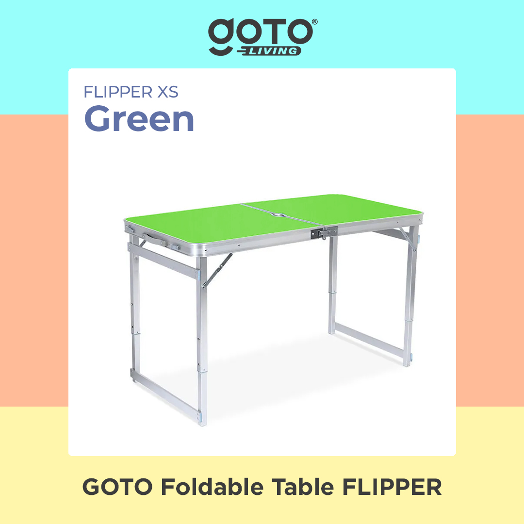 Goto Flipper Table Meja Makan Lipat Set Koper Camping Outdoor Portable