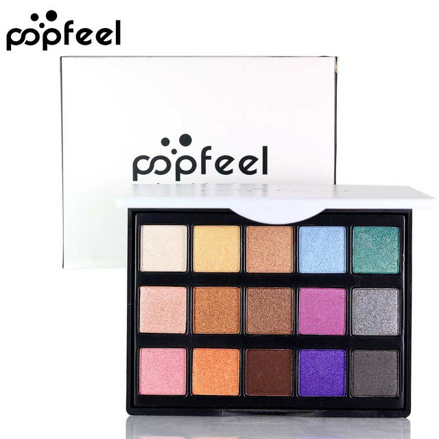 Popfeel Palet Eyeshadow Warna Matte Shimmer Glitter Bisa Cod