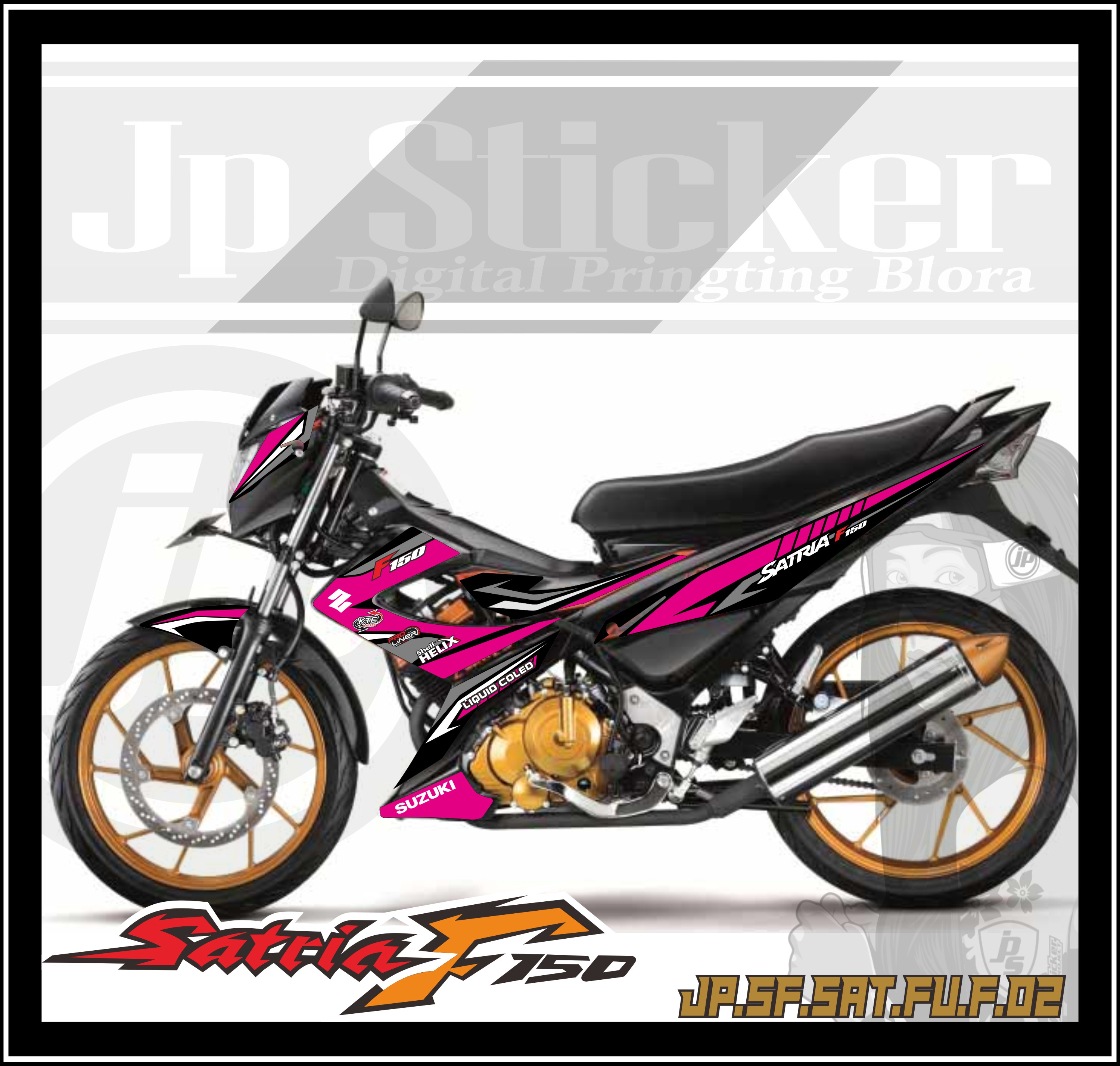 Striping Satria Fu Facelift Stiker Striping Satria R150 2013 2014