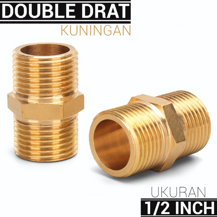 Double Drat Double Nepel Ukuran Inch Bahan Kuningan Lazada Indonesia