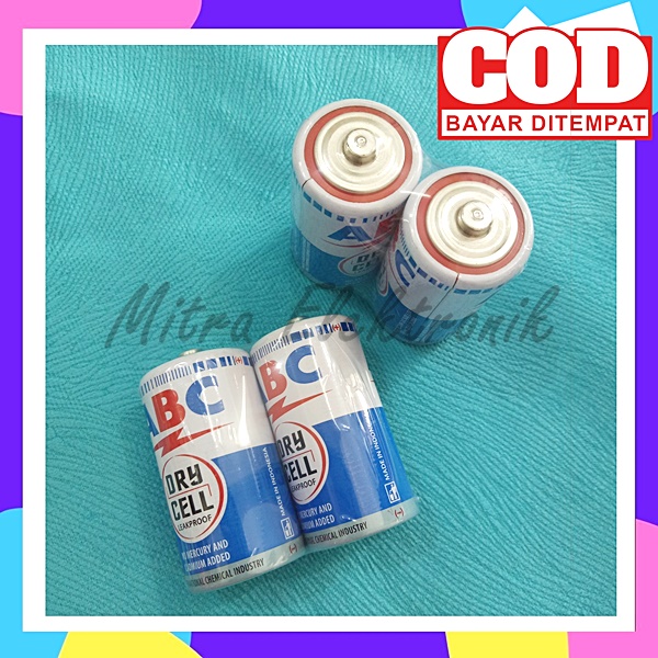 Baterai ABC R14 Sedang 1 5V Batre Sedang ABC Biru Baterai Ukuran