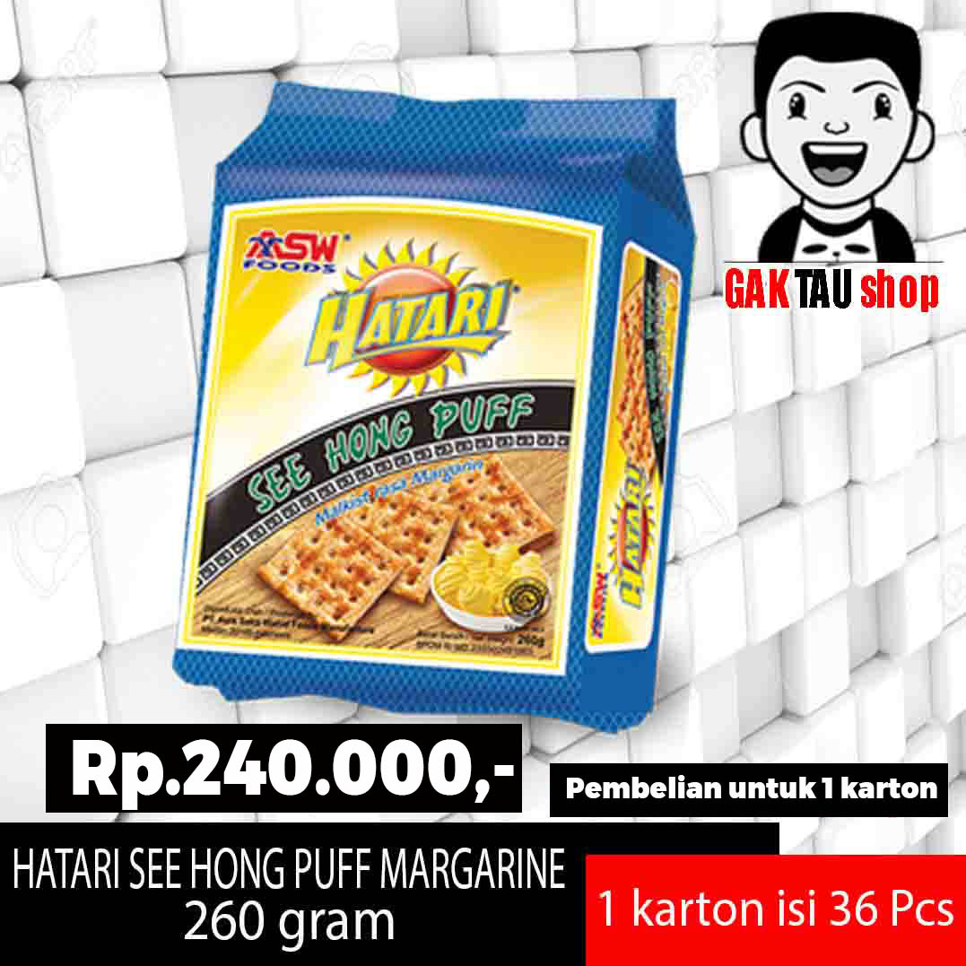 HATARI SEE HONG PUFF MARGARINE 260 Gram Isi 36 Pcs 1 Karton