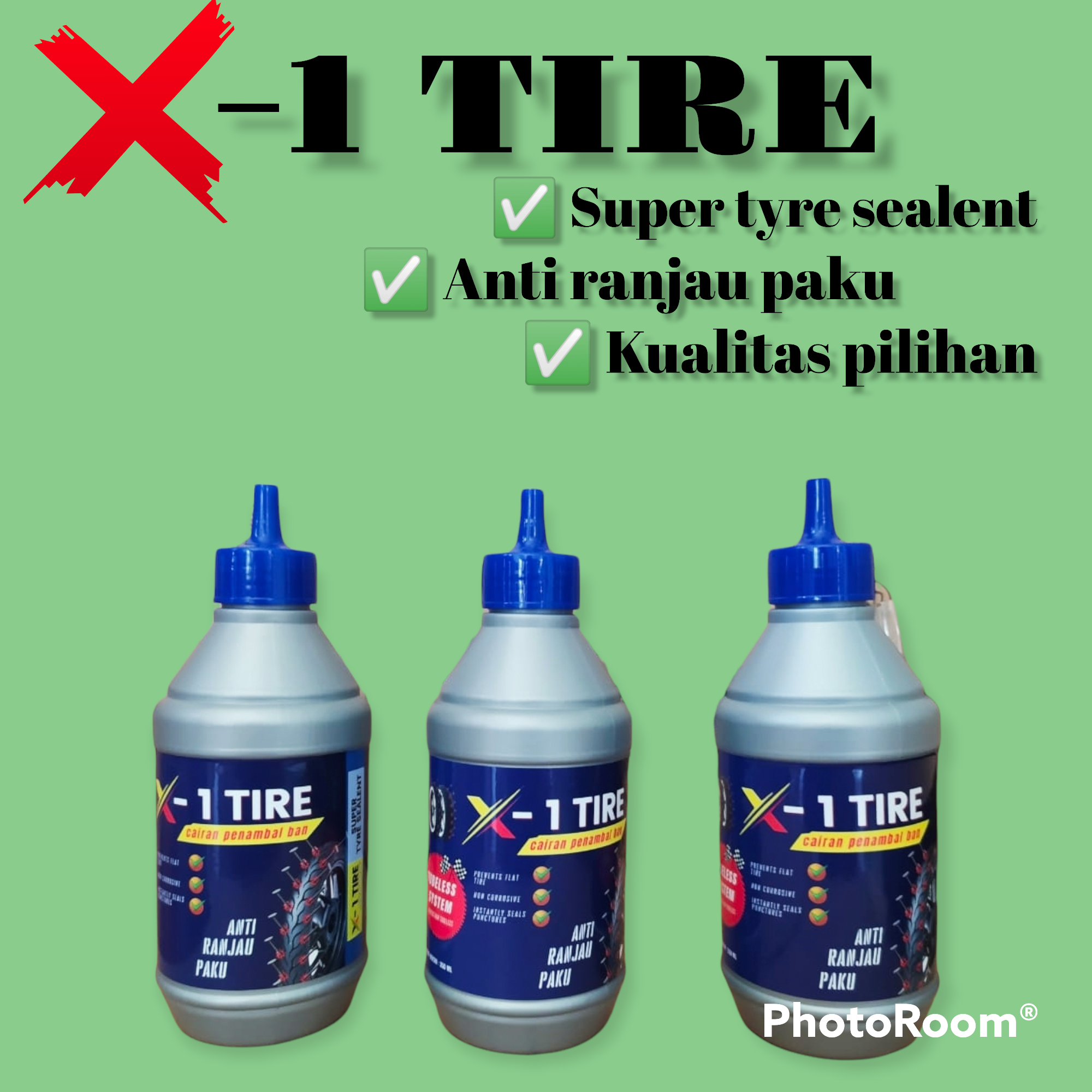 Jual 10 Botol Cairan Tubeles X 1 TIRE Cairan Tubles Anti Ranjau