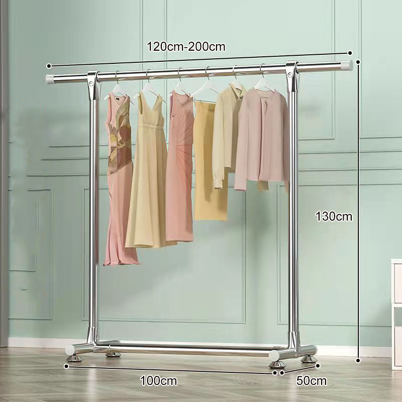 LG Rak Gantungan Baju Besi Stainlees 240CM Stand Hanger Stainlees