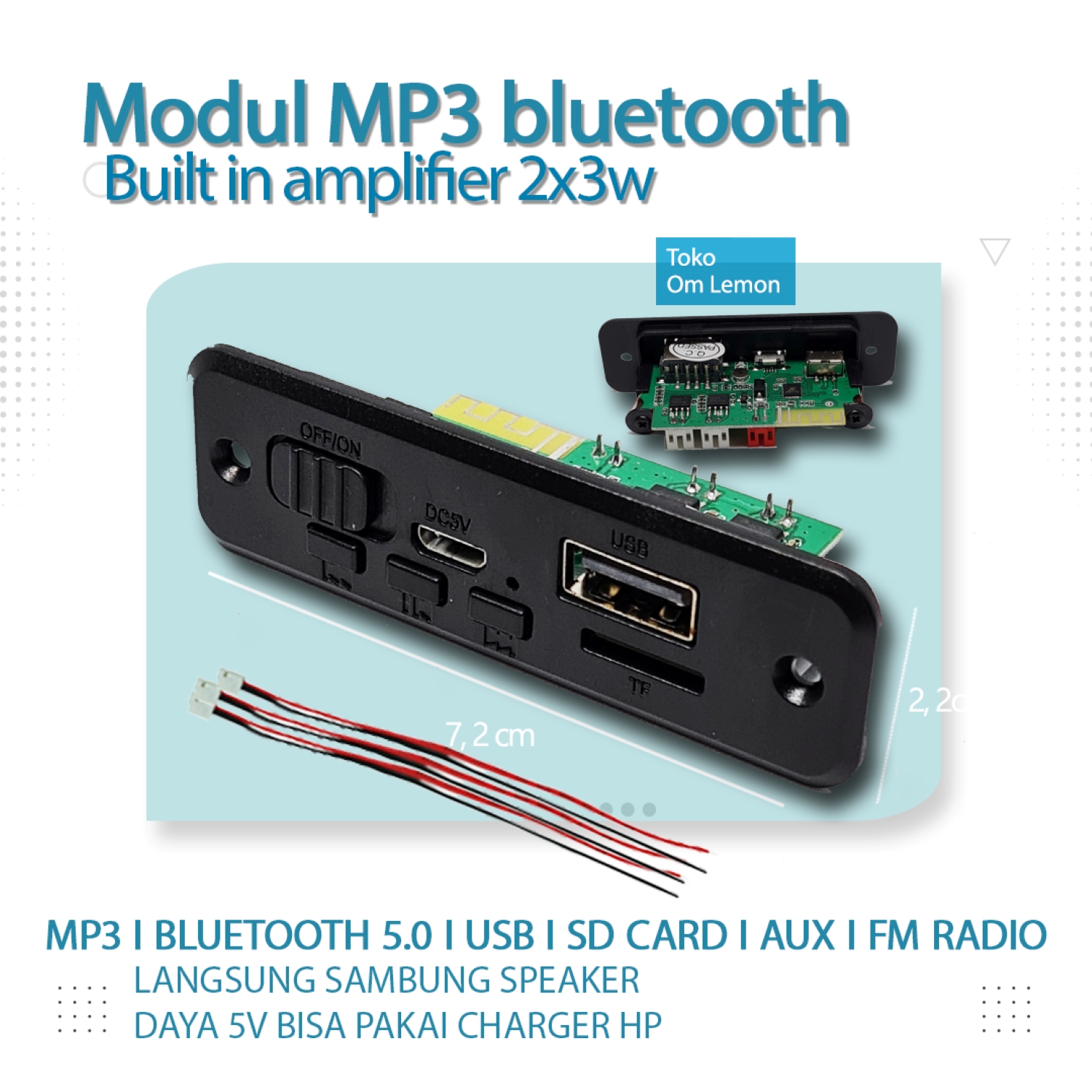 Modul Bluetooth Mp Fm Radio Ampli X Watt Lazada Indonesia