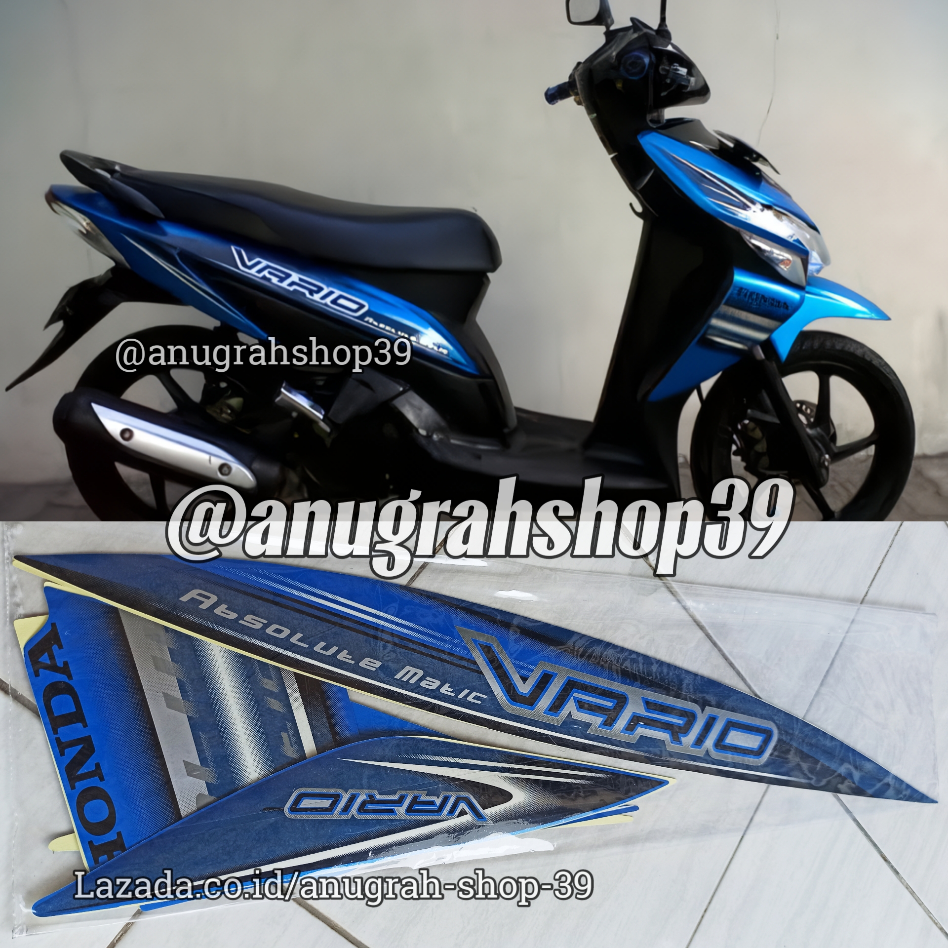 STRIPING HONDA VARIO 2008 BIRU LIS STIKER MOTOR VARIO 2008 KARBU