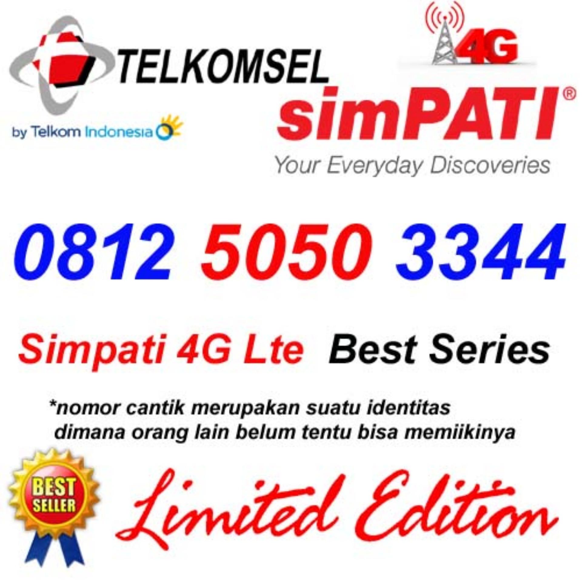 Telkomsel Simpati 4G Lte 0812 5050 3344 Kartu Perdana Nomor Cantik