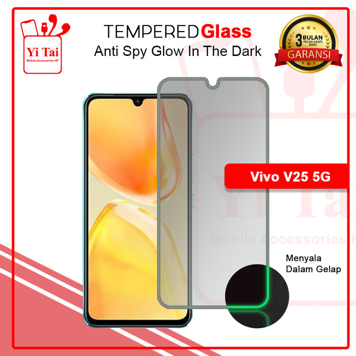 YITAI Glow In The Dark Tempered Glass Spy Vivo V25 5G Vivo Y22