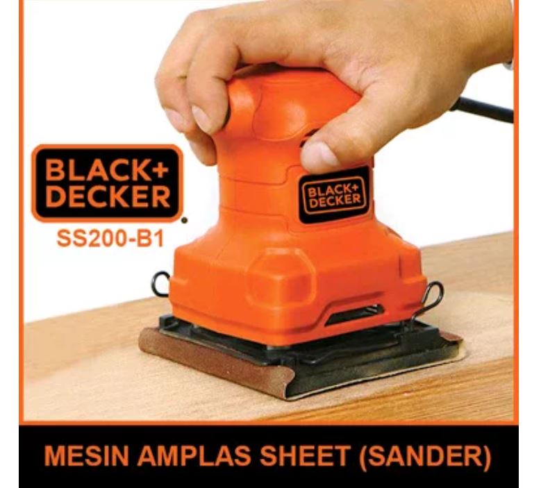 Mesin Amplas Sander Black Decker Alat Sender Penghalus Permukaan Kayu