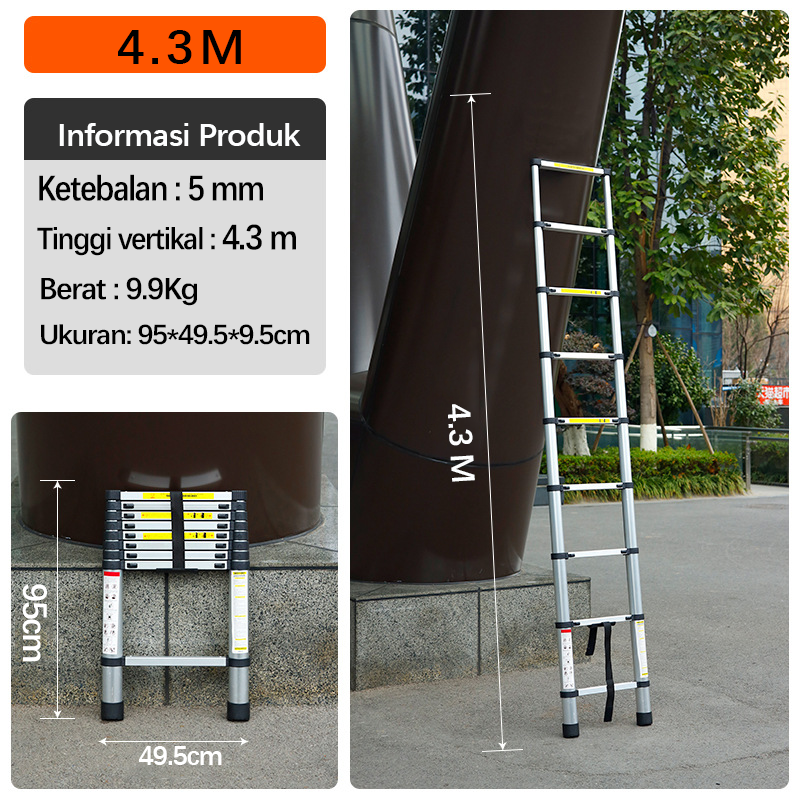 Reaim Tangga Telescopic M Portabel Rumah Tangga Tangga Lipat