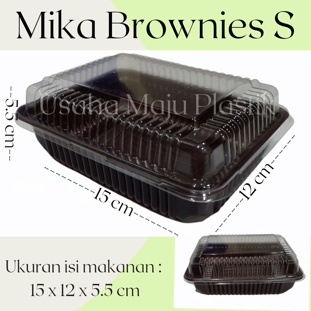 Mika Brownies S Tutup Box Kotak Brownies Kue Roti 50pcs Lazada