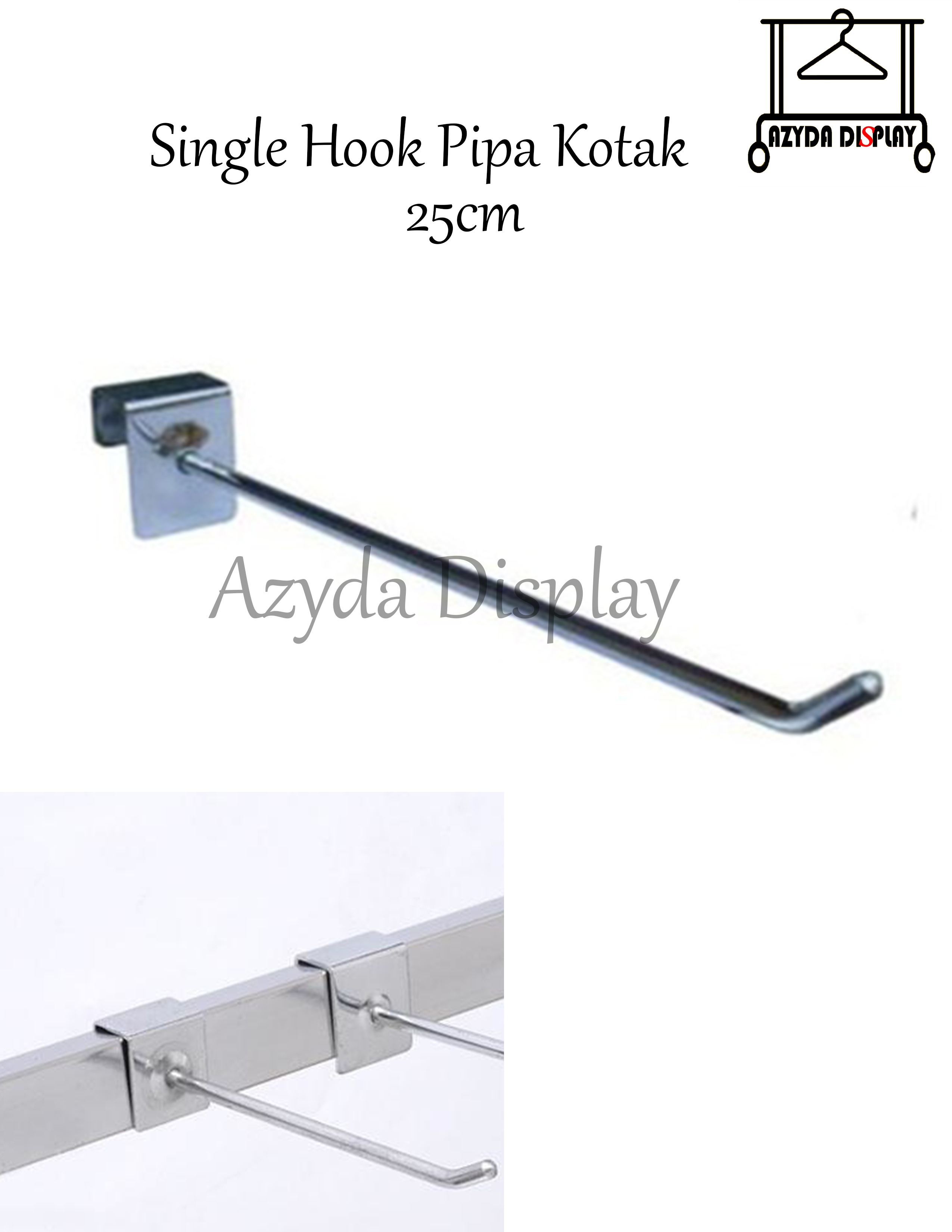 Cantelan Display Cantolan Pk Single Hook Pipa Kotak Cm Ram Gantungan