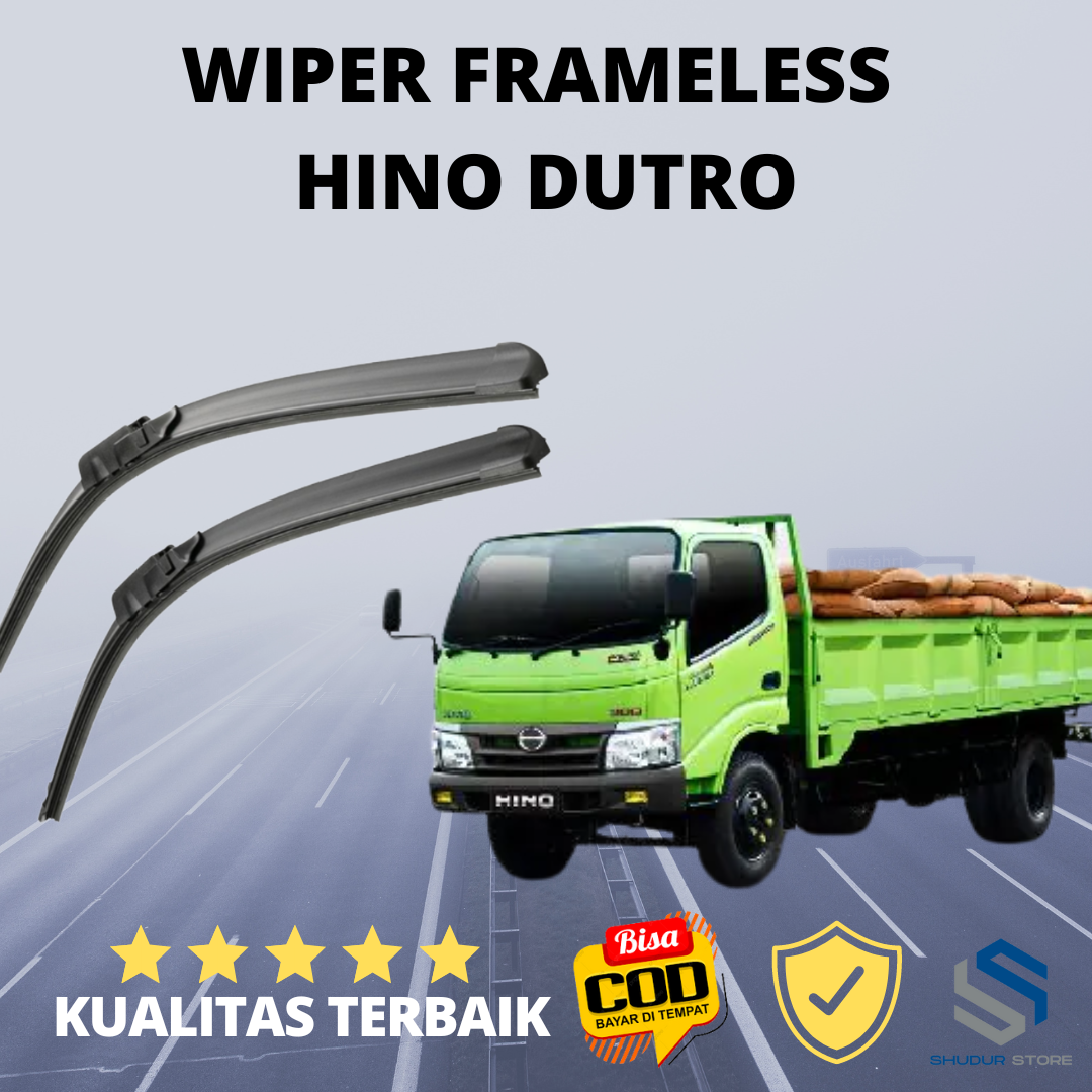 Wiper Truk Hino Dutro Model Frameless Banana 1 Set Ori Kiri Dan Kanan