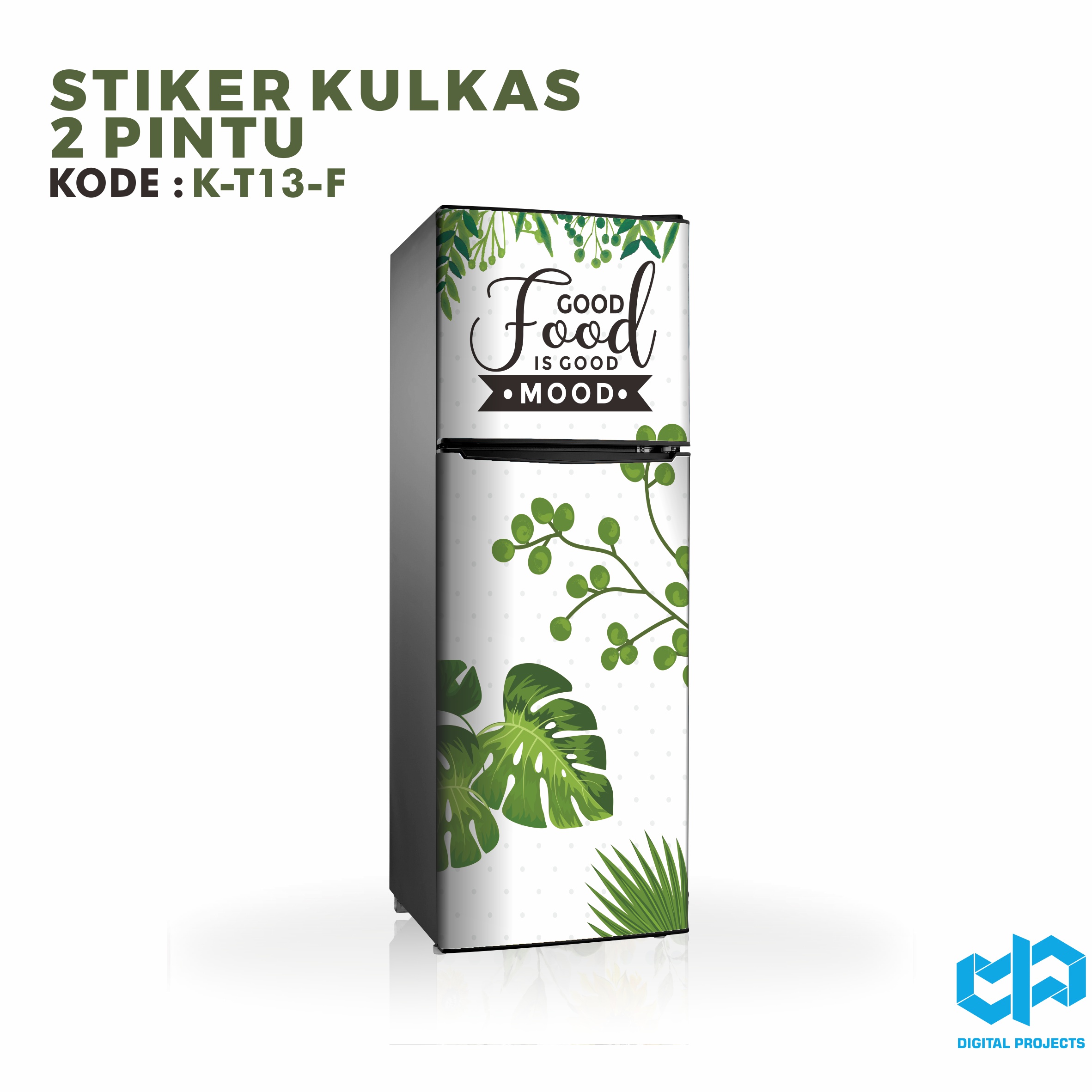 Stiker Kulkas Pintu Sticker Kulkas Pintu Tropical Monstera T