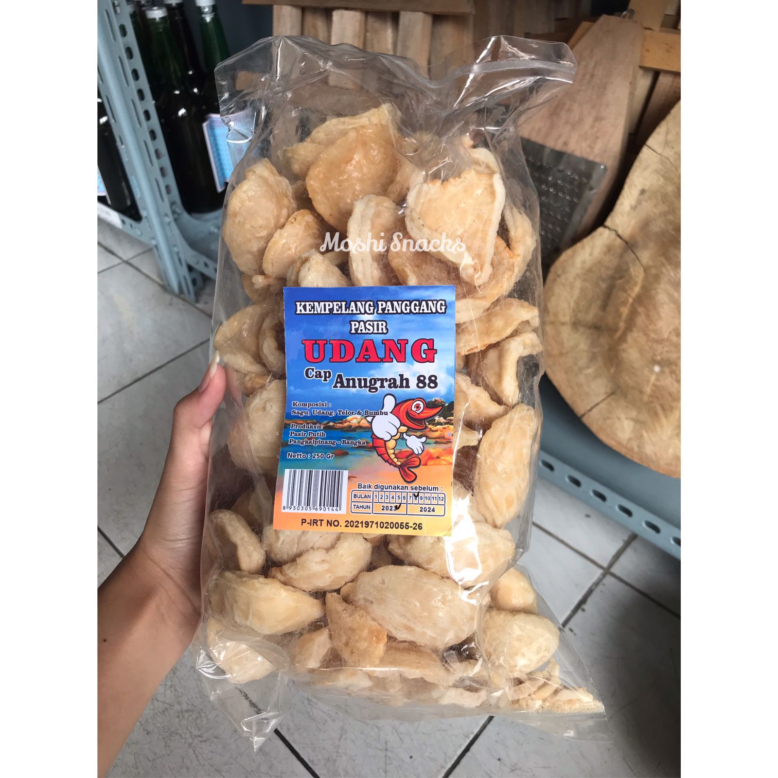 Kerupuk Bangka Kemplang Ikan Udang Goreng Pasir Anugrah Asli