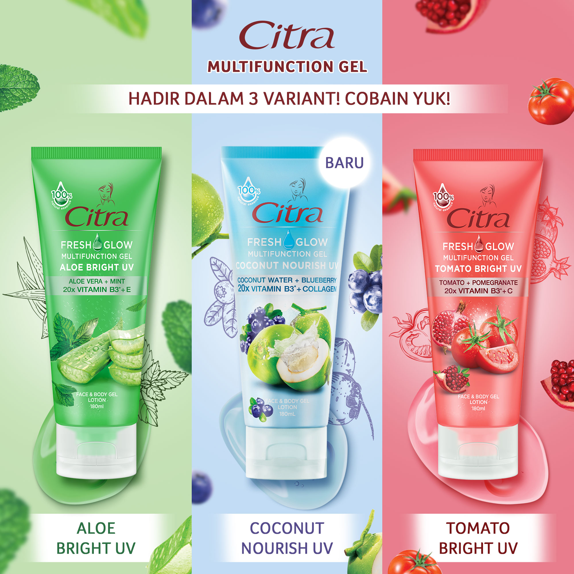 Citra Fresh Glow Multifunction Gel Ml Handbody Citra Ml