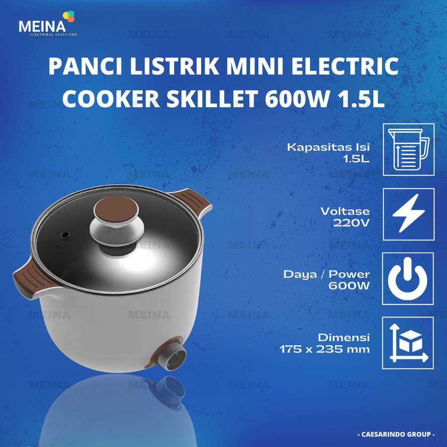 Panci Listrik Mini Electric Pan Cooker Skillet W L Portable