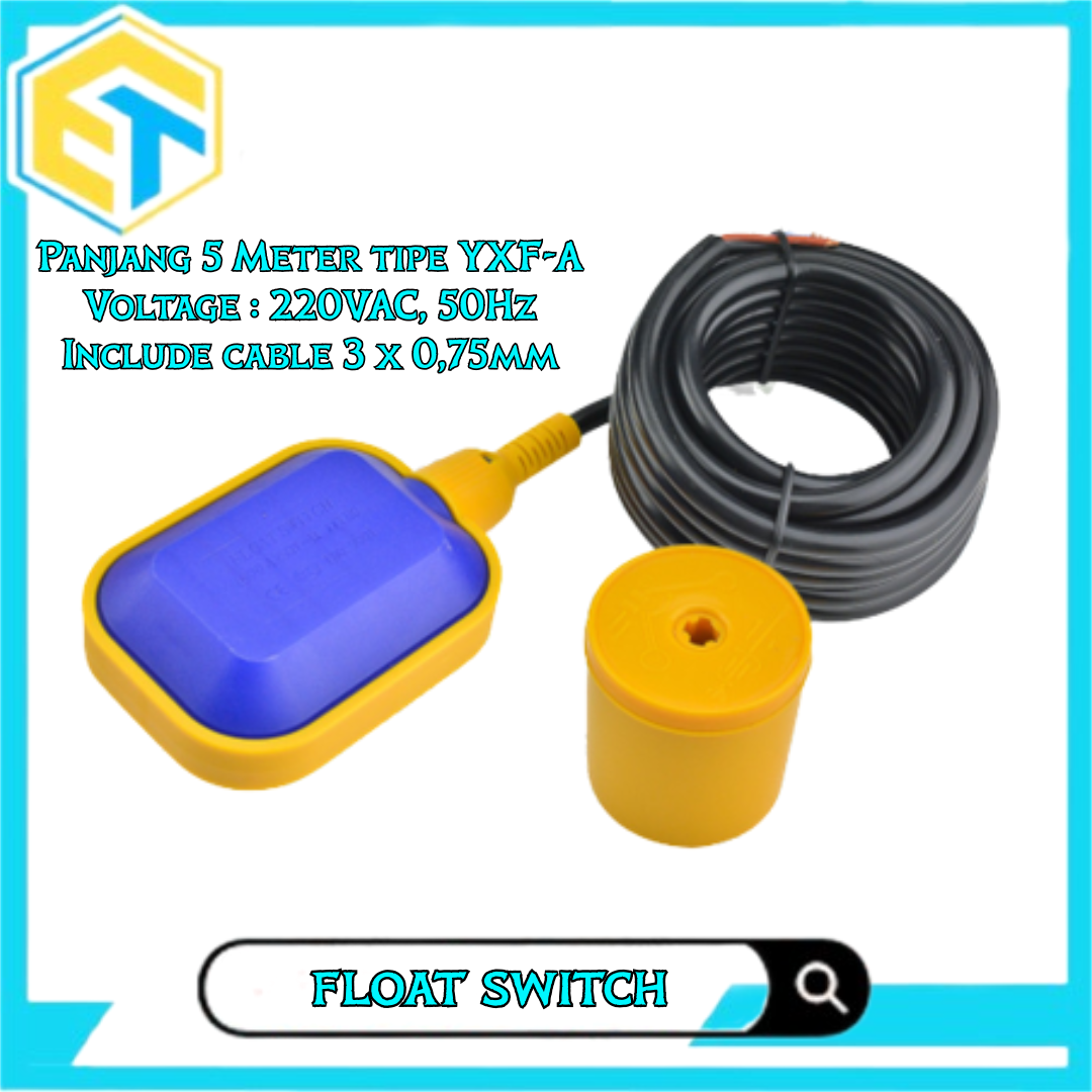 Float Switch M Otomatis Pompa Celup Floating Untuk Toren Tendon Tempat