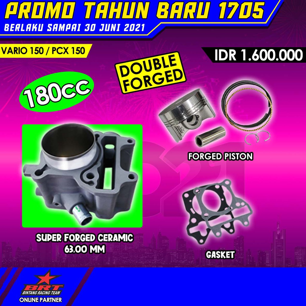 BLOK BRT CERAMIC VARIO 150 FORGED PISTON 63mm 62mm Casting Iron