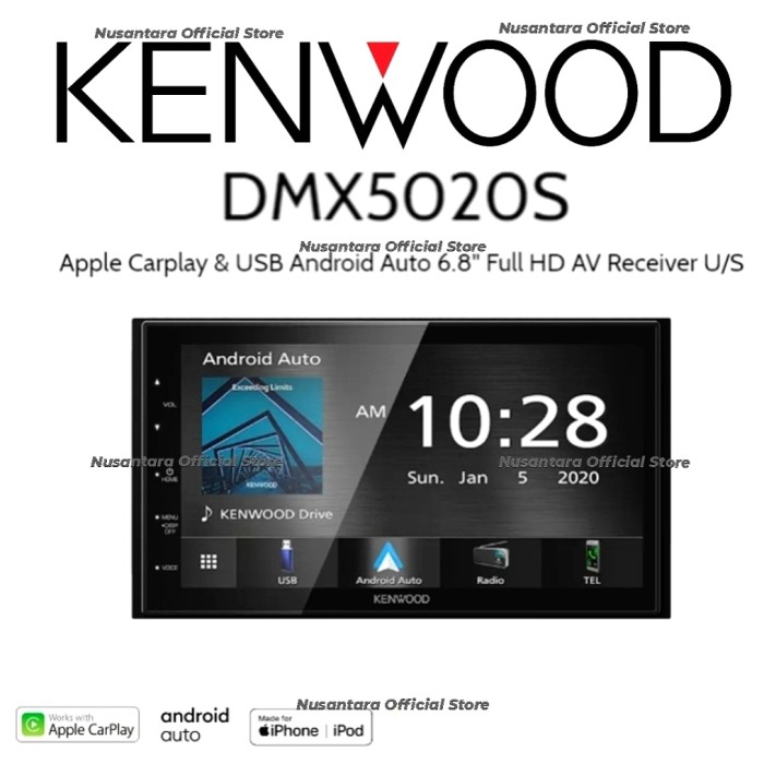 Kenwood Dmx S Head Unit In Double Din Apple Play Android Dmx S