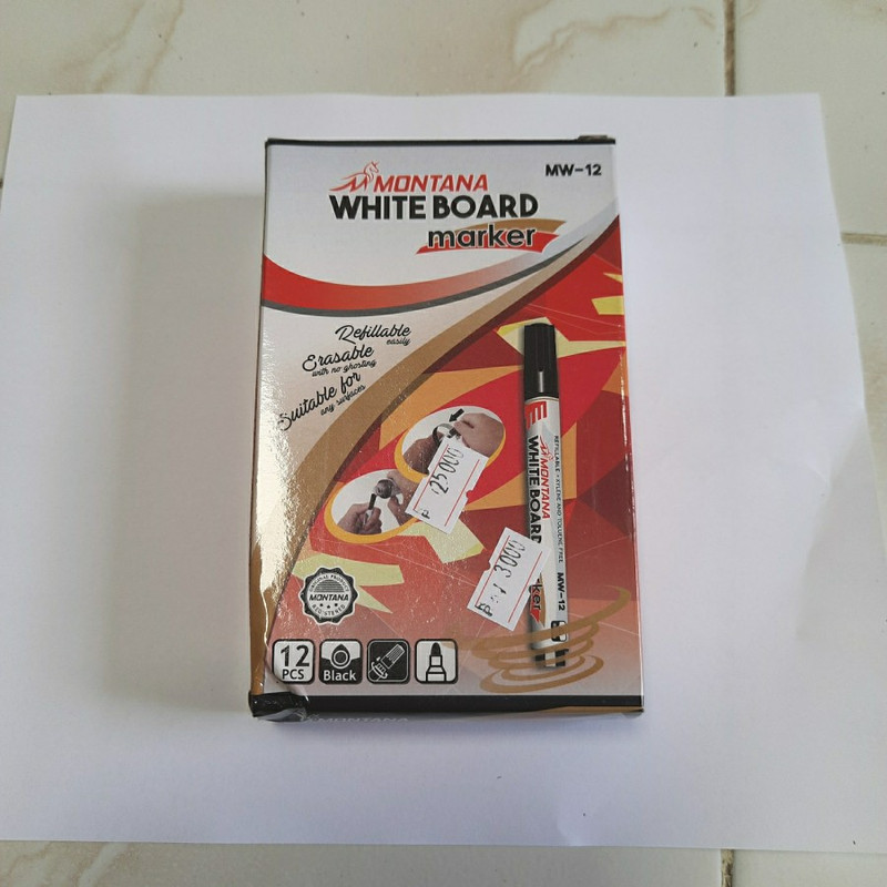 Spidol White Board Montana Hitam Whiteboard Boardmarker Pack Isi