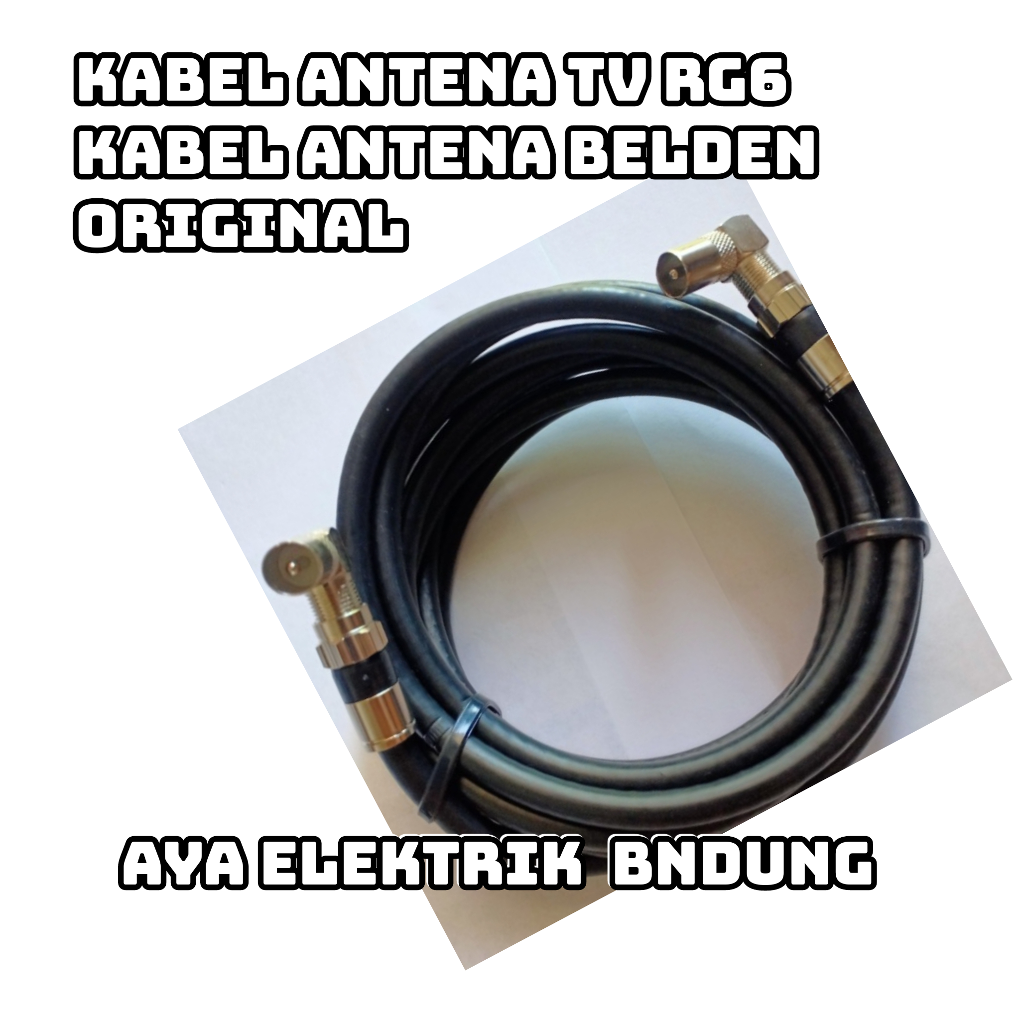 AYABDG KABEL LOOP OUT ANTENNA BELDEN RG 6 UNTUK SET TOP BOX TV KABEL