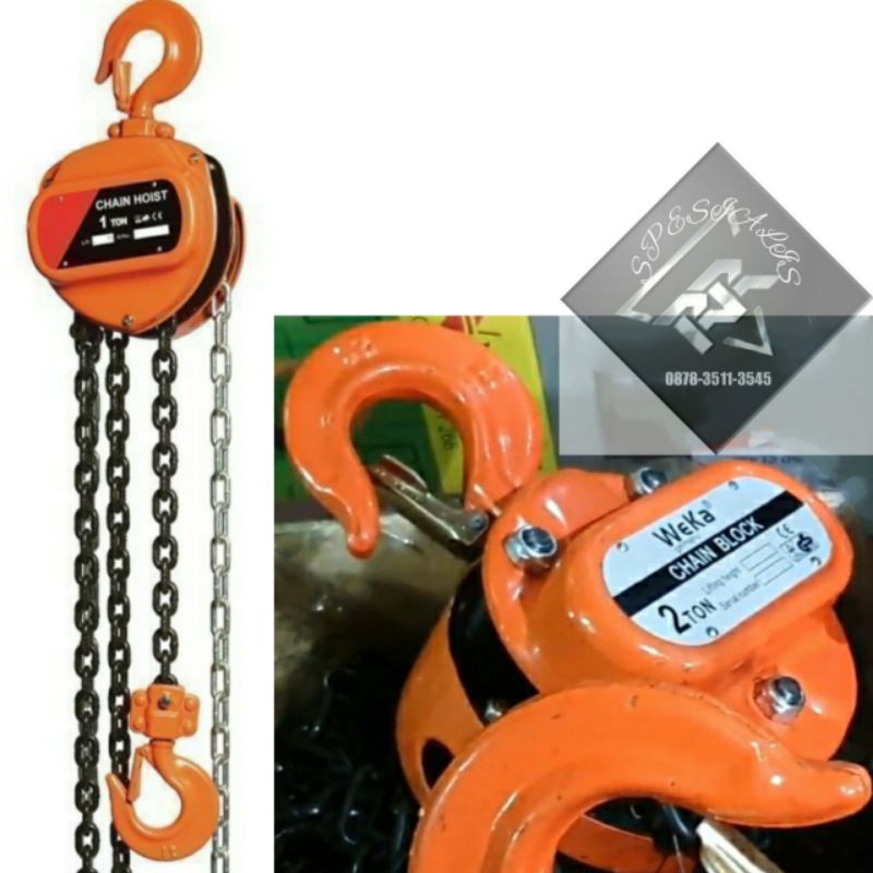 Chain Block WeKa 2 Ton X 5 Meter Takel Hand Cen Blok Pulley Hoist