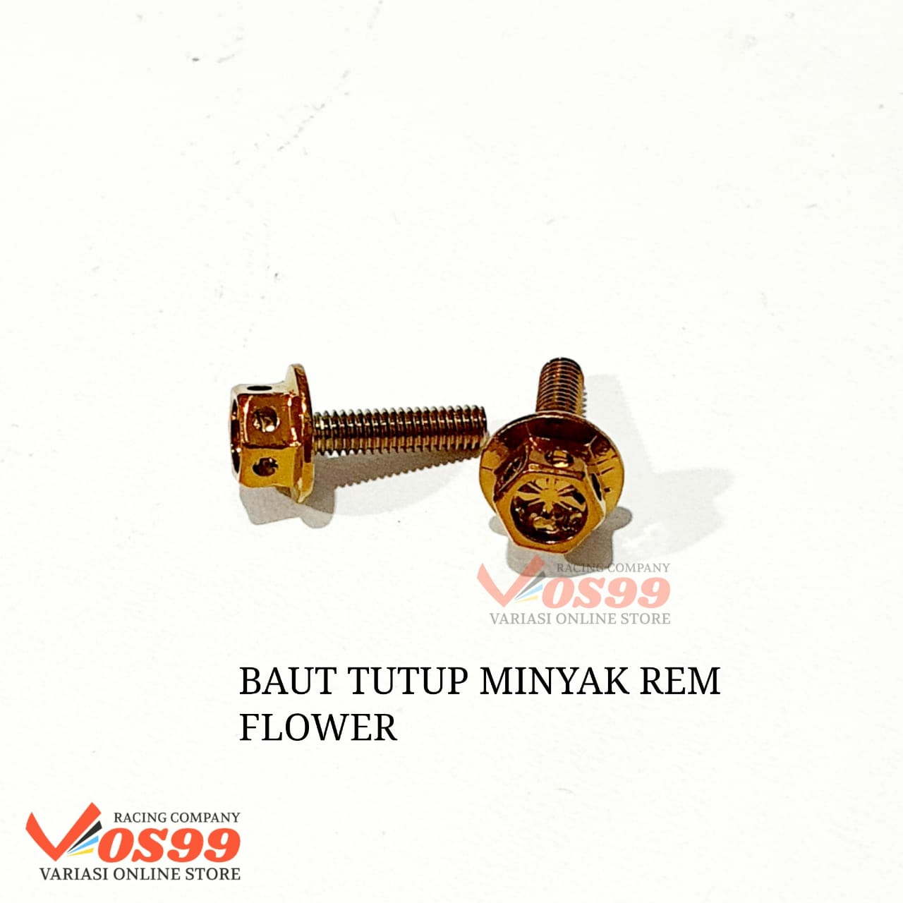 2 BIJI BAUT ROBOLT FLOWER HENG TUTUP MASTER REM BAUT PROBOLT TUTUP