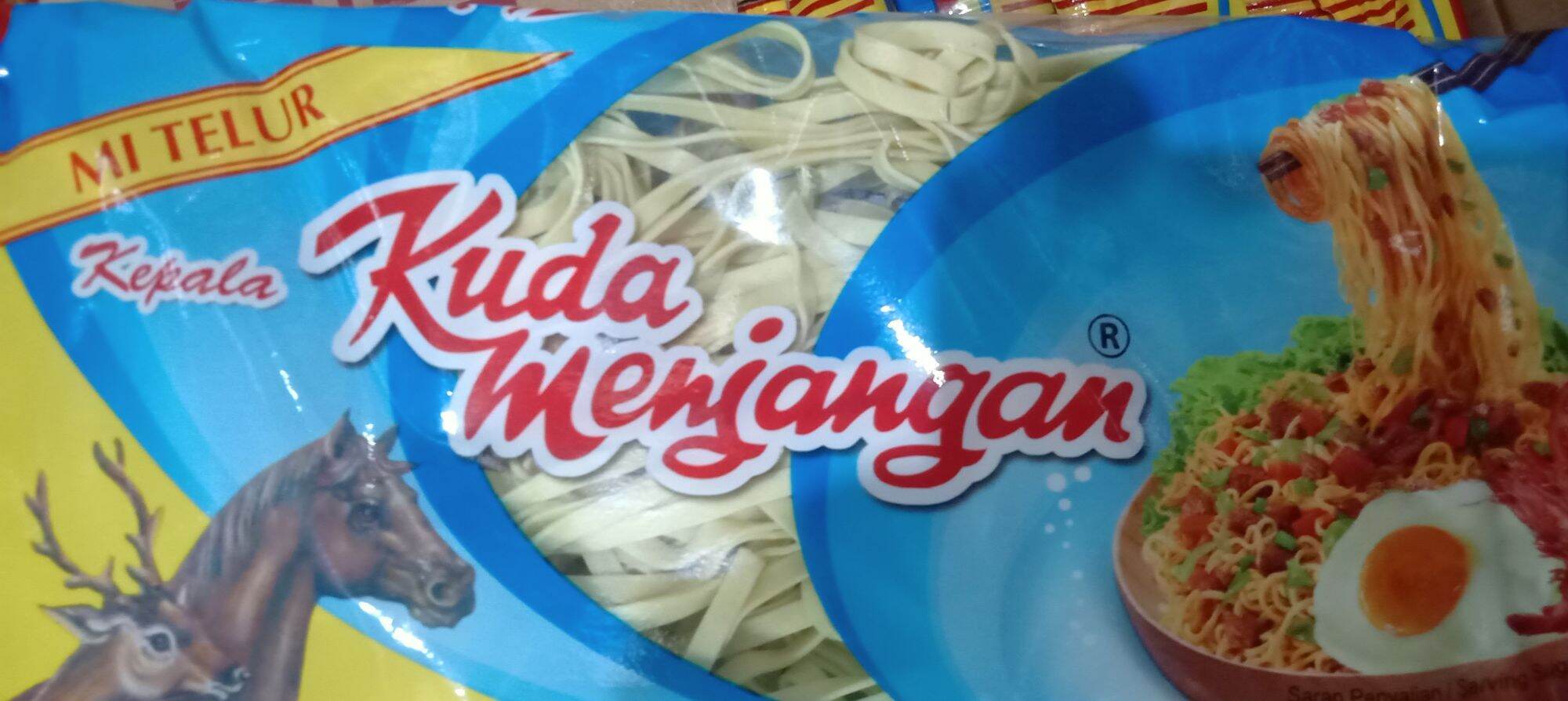 Mie Telur Kuda Menjangan Lebar Tipis Kemasan Gram Lazada Indonesia