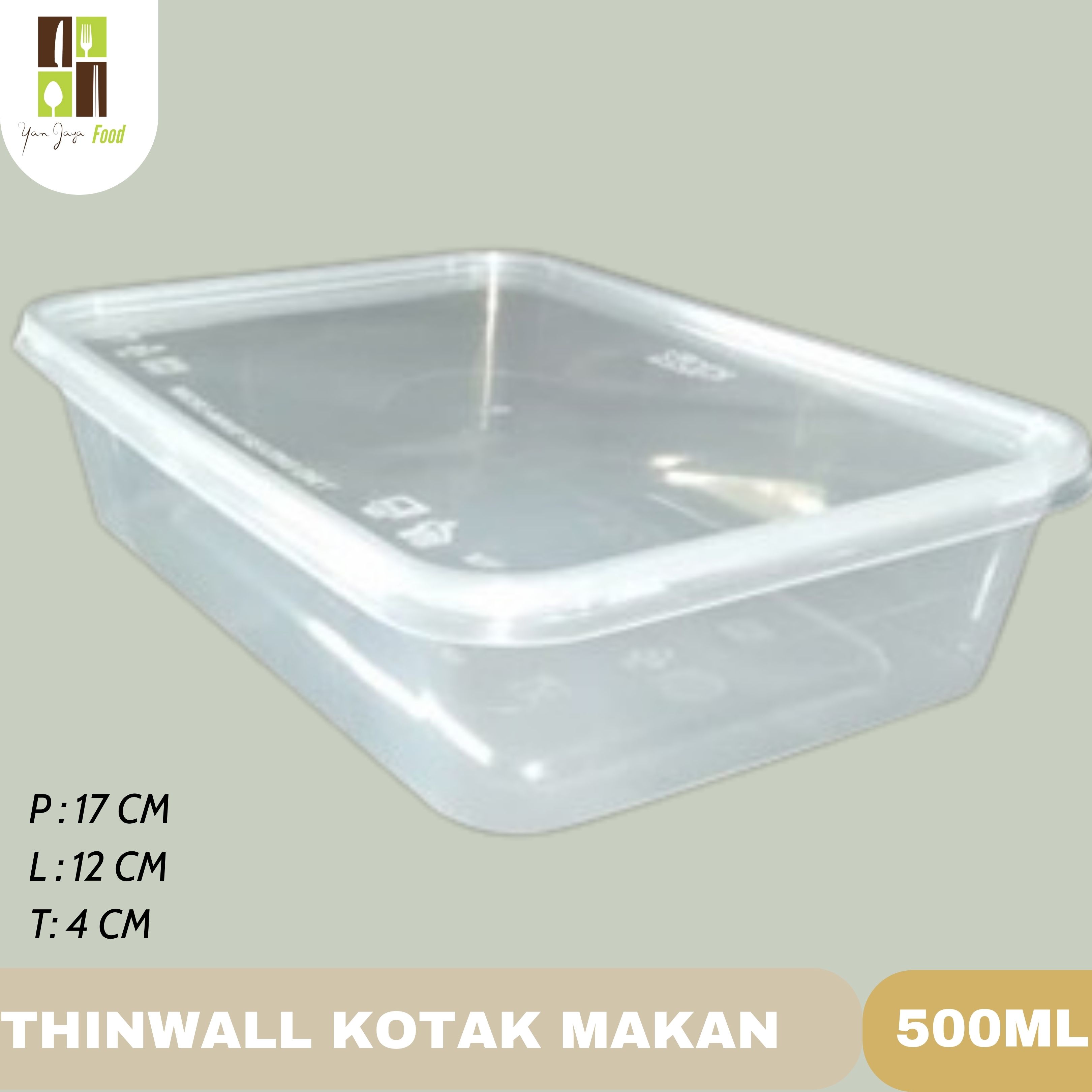 Thinwall Deemak Dm Ml Rec Kotak Makan Persegi Panjang Lazada