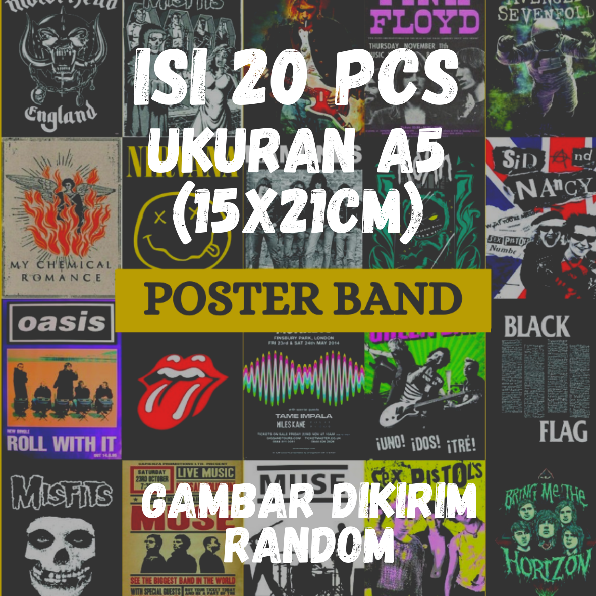 Isi Pcs Poster Band Murah Poster Dinding Poster Aesthetic