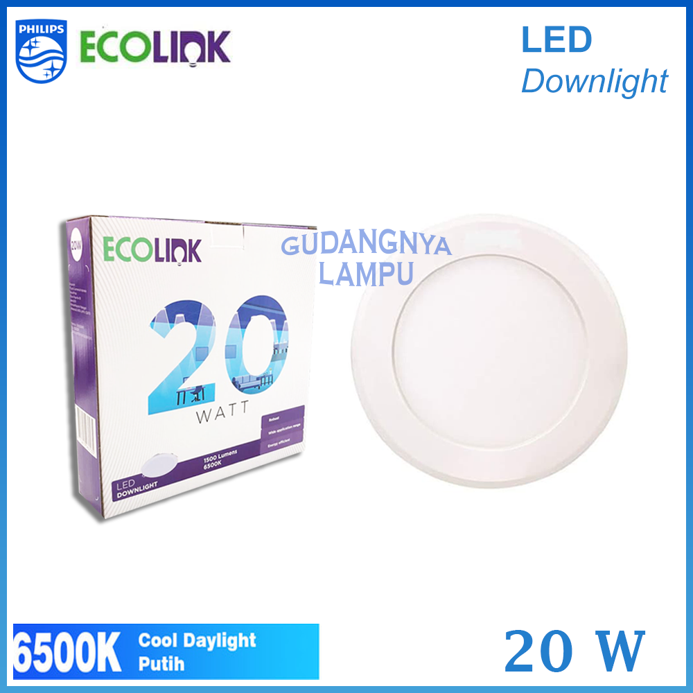 Ecolink Lampu Downlight Led W Watt By Philips Putih Lazada