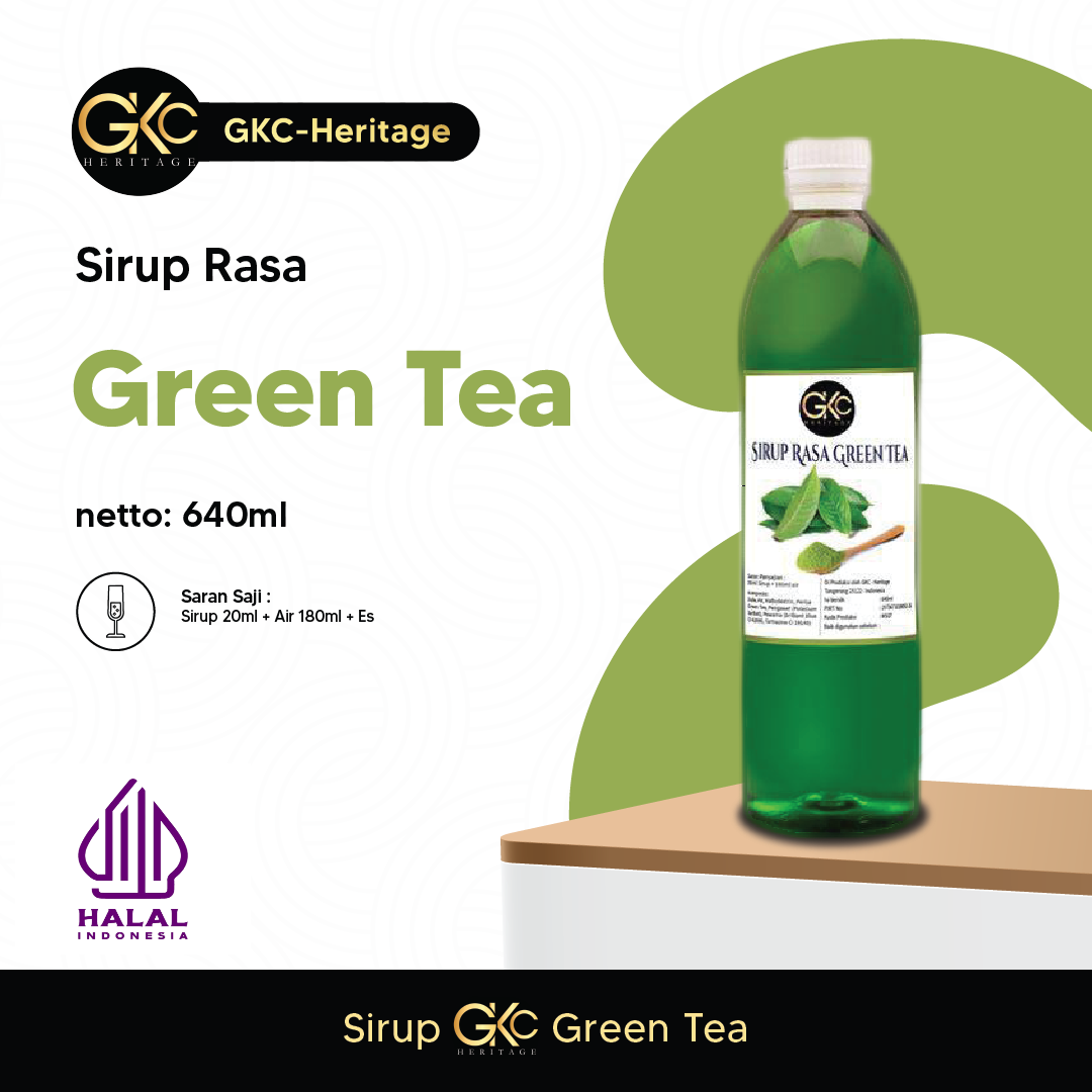 Sirup Green Tea Green Tea Syrup Minuman Gkc Heritage 640ml Lazada