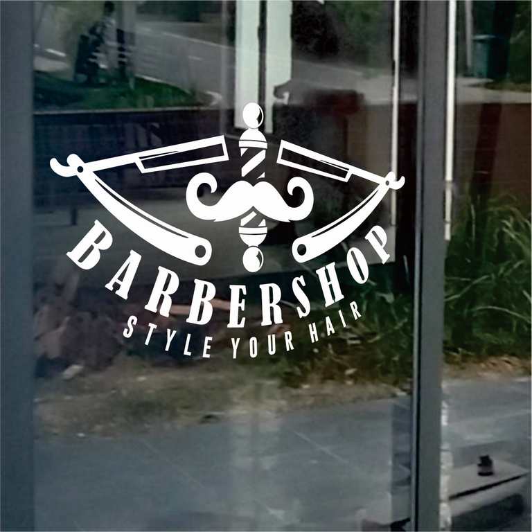 Wall Stiker Dinding Barbershop Hiasan Dinding Cutting Sticker Tembok