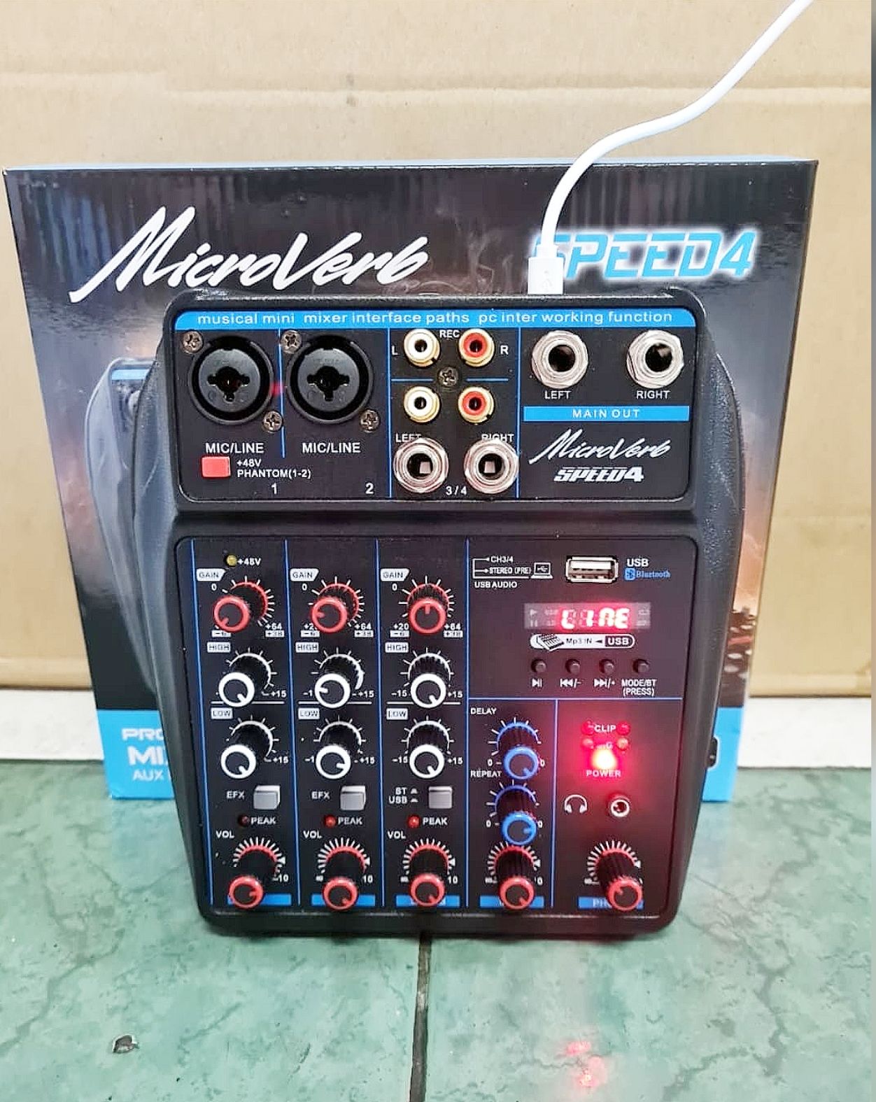 MIXER AUDIO MICROVERB SPEED 4 EFX 4 USB ASHLEY PREMIUM 4 BARETONE