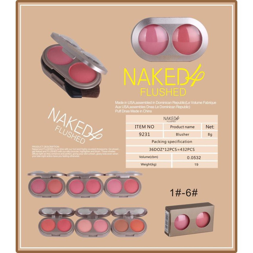 Blush OnBLUSH ON NAKED 4 ISI 2 BLUSHER ISI 2 Flushed 2 Mata Lazada