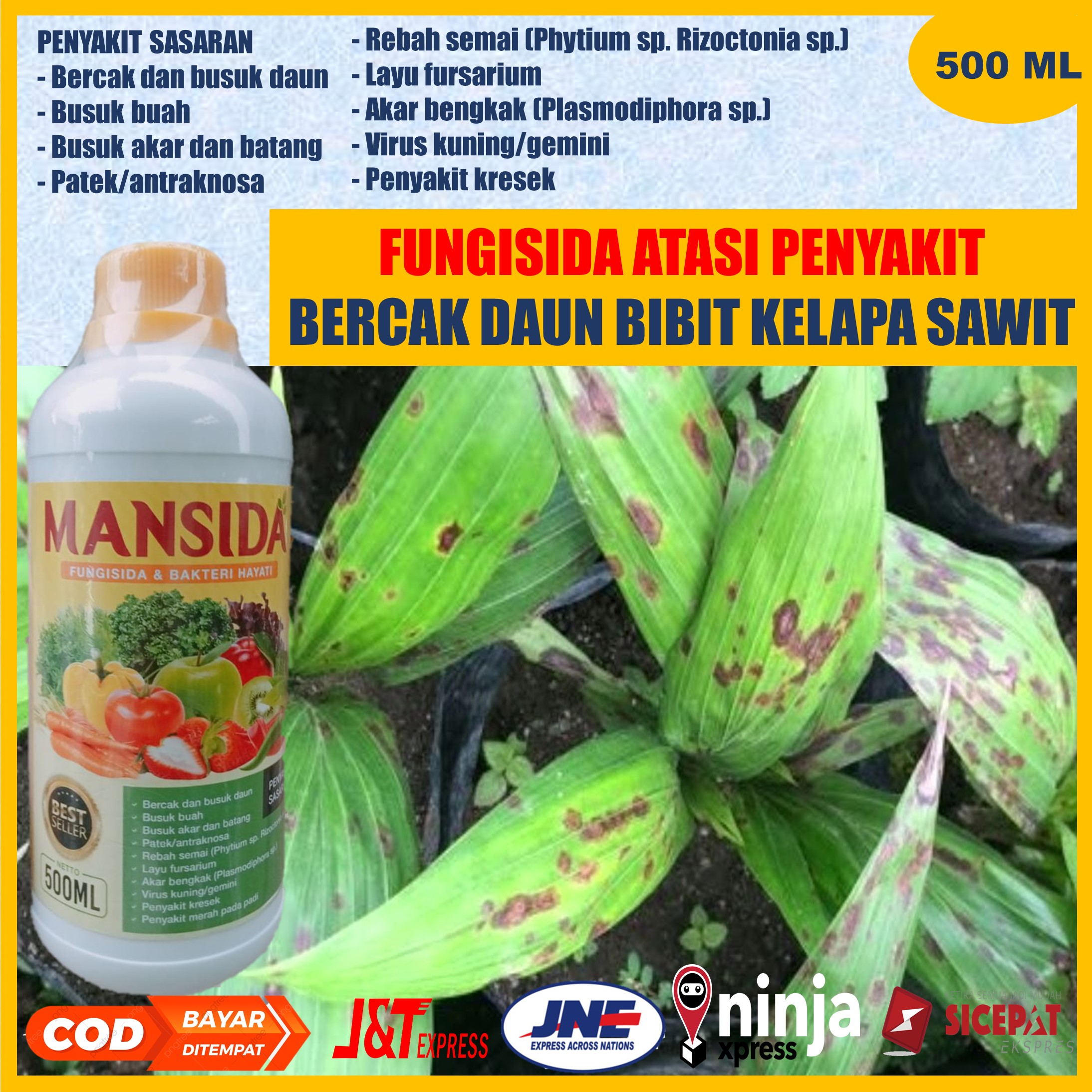 Cod Mansida Ml Fungisida Hayati Obat Bercak Daun Kelapa Sawit