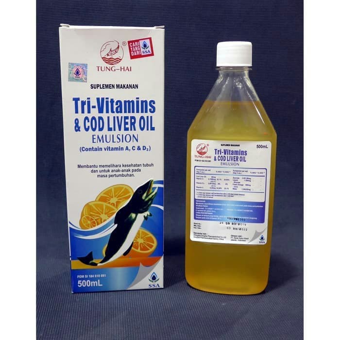 Minyak Ikan Tunghai Tung Hai Fish Liver Oil Emulsion Syrup Lazada