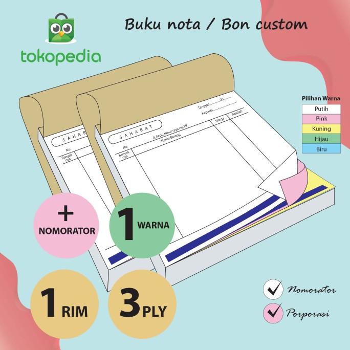 TERBARU CETAK NOTA 1 RIM 3 PLY RANGKAP Custom NCR INVOICE BON