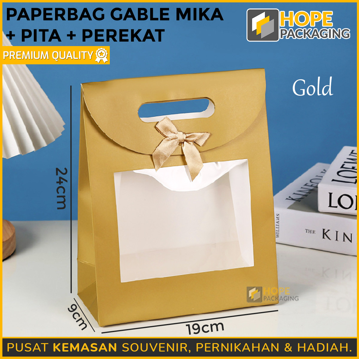 Paper Bag Gable Mika Polos Pita Perekat Size X X Cm Tas Kado