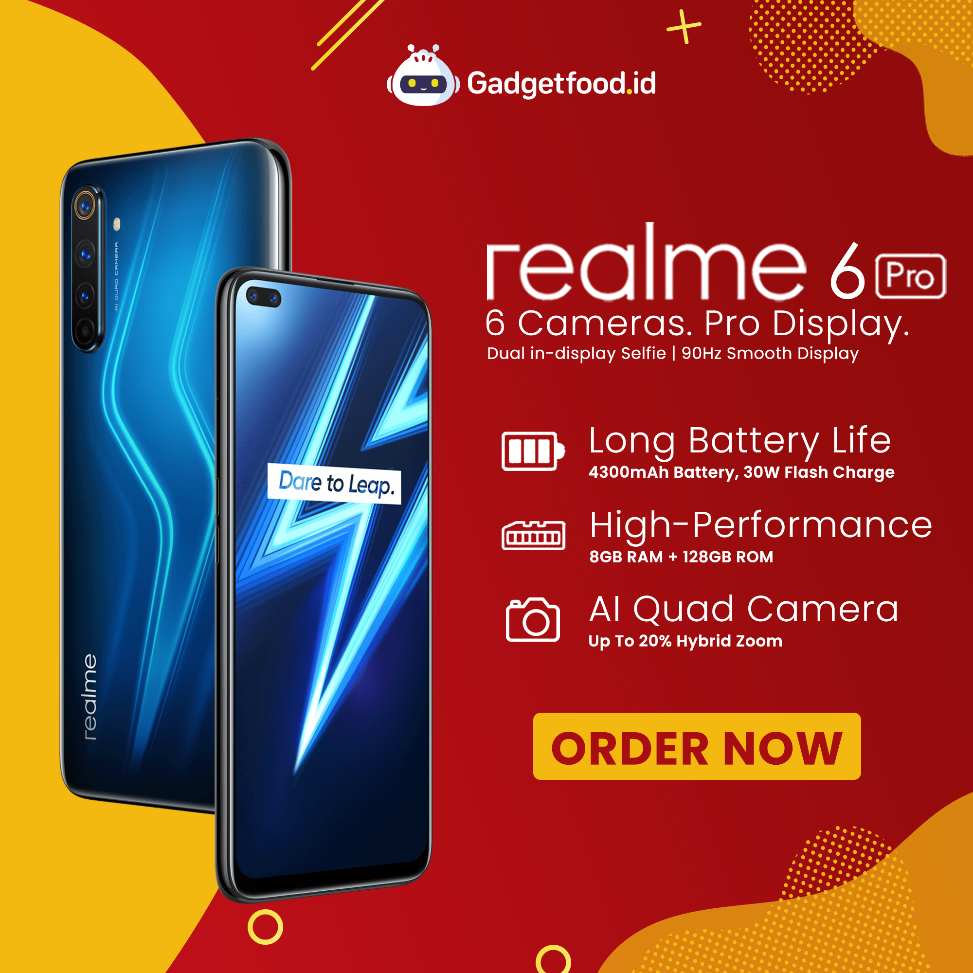 HP REALME 6 PRO RAM 8GB 128GB ORIGINAL GARANSI RESMI PROMO TERBARU