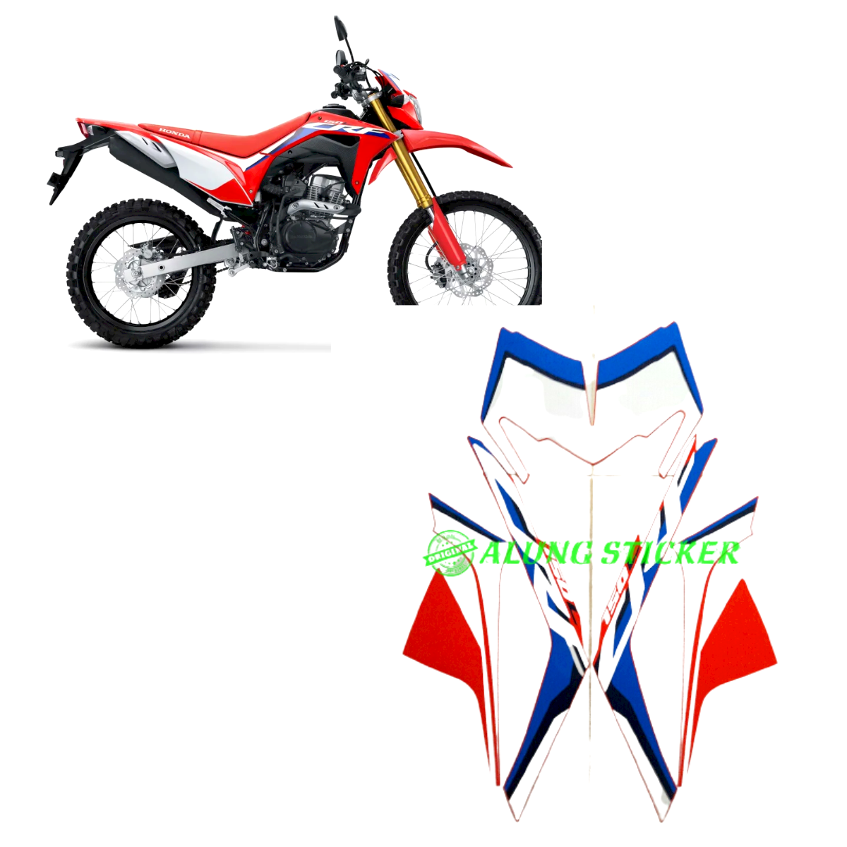 Stiker Striping Lis Les Body Motor Honda Crf L Tahun Warna