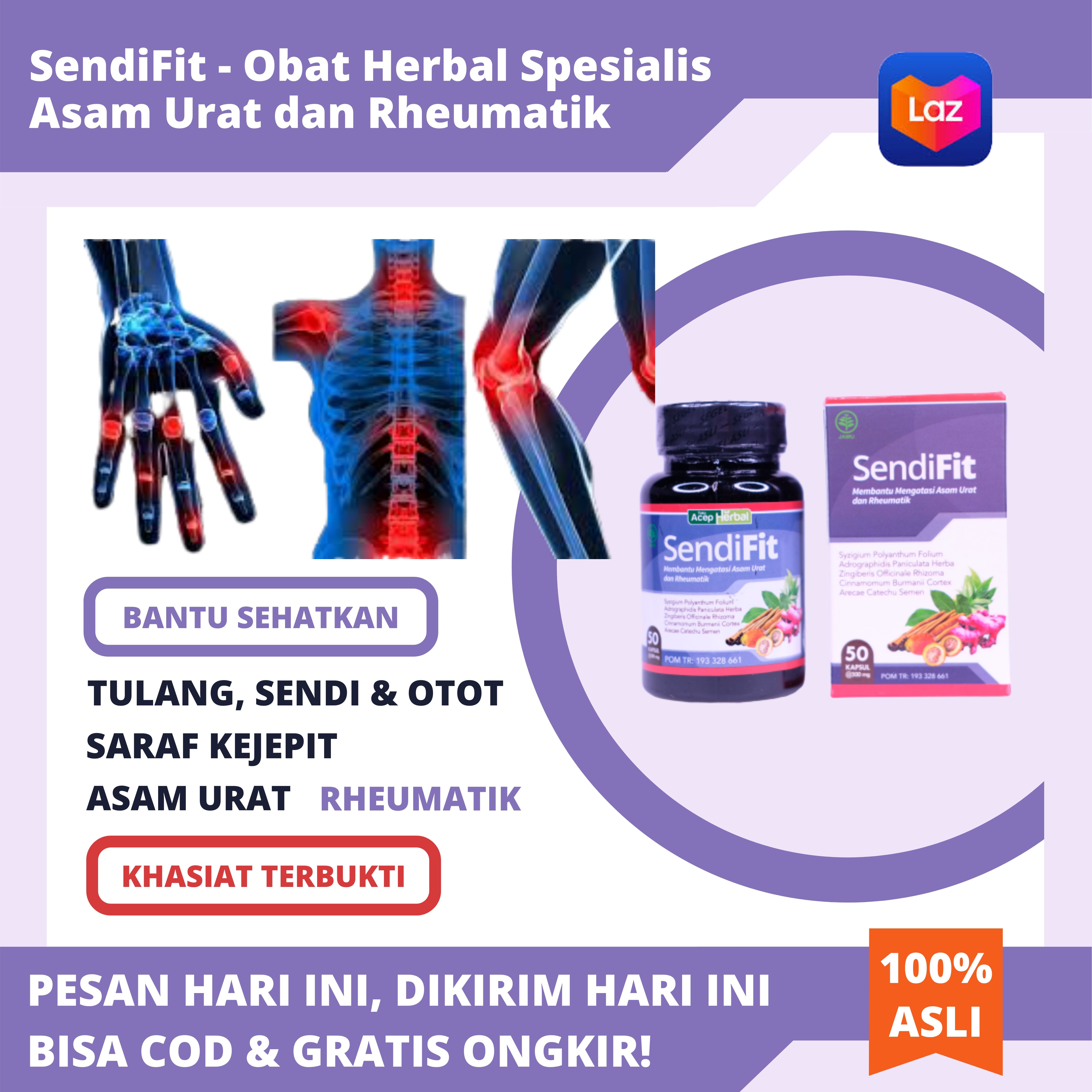 Obat Herbal Spesialis Rematik Sendifit Acep Herbal Kapsul