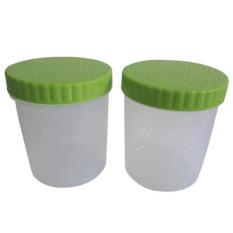 Mitra Loka - Toples Bulat Plastik Set 2Pieces - Hijau