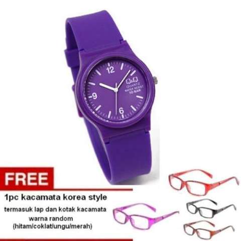 Q&Q Jam Tangan Wanita - Ungu - Strap karet - Purple Colour Watch -VP46J016Y +