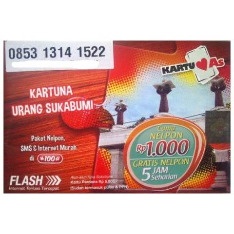 Telkomsel As 0853 13 14 15 22 Kartu Perdana Nomor Cantik Super