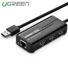 UGREEN Network Adapter RJ45 Ethernet Adapter with USB 2.0 Hub USB Network Adapter 10/100Mbps for Nintendo Switch, Wii, Windows Surface Pro, MacBook Air/Retina, Chromebook, and More PC
