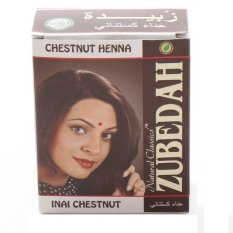 Zubedah Henna Herbal Inai Chestnut Pewarna Rambut 6 Pcs